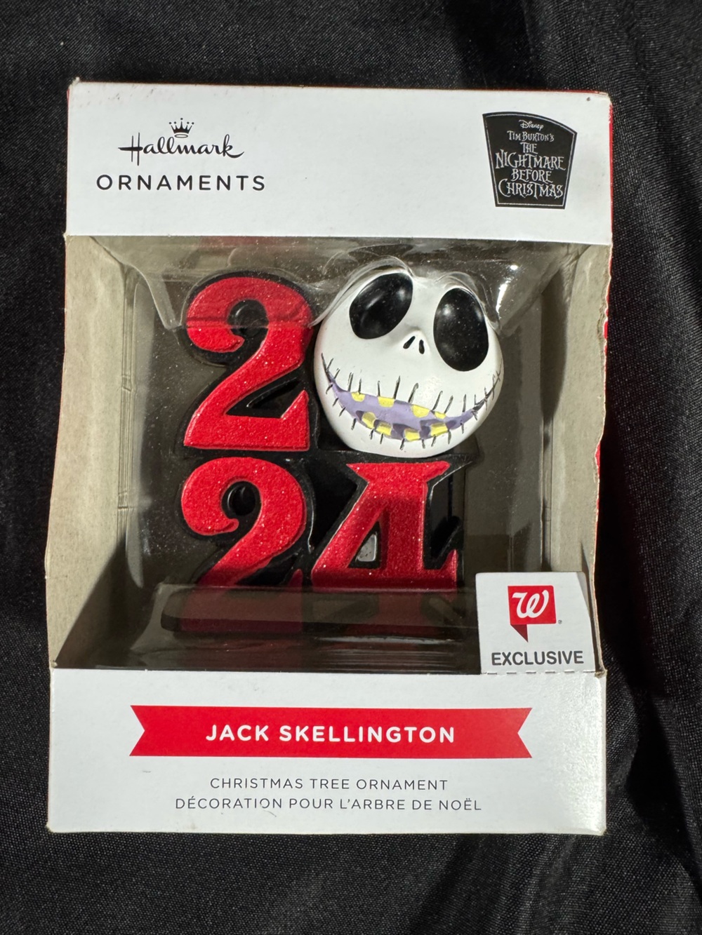 Hallmark Jack Skellington 2024 Red and White Ornament